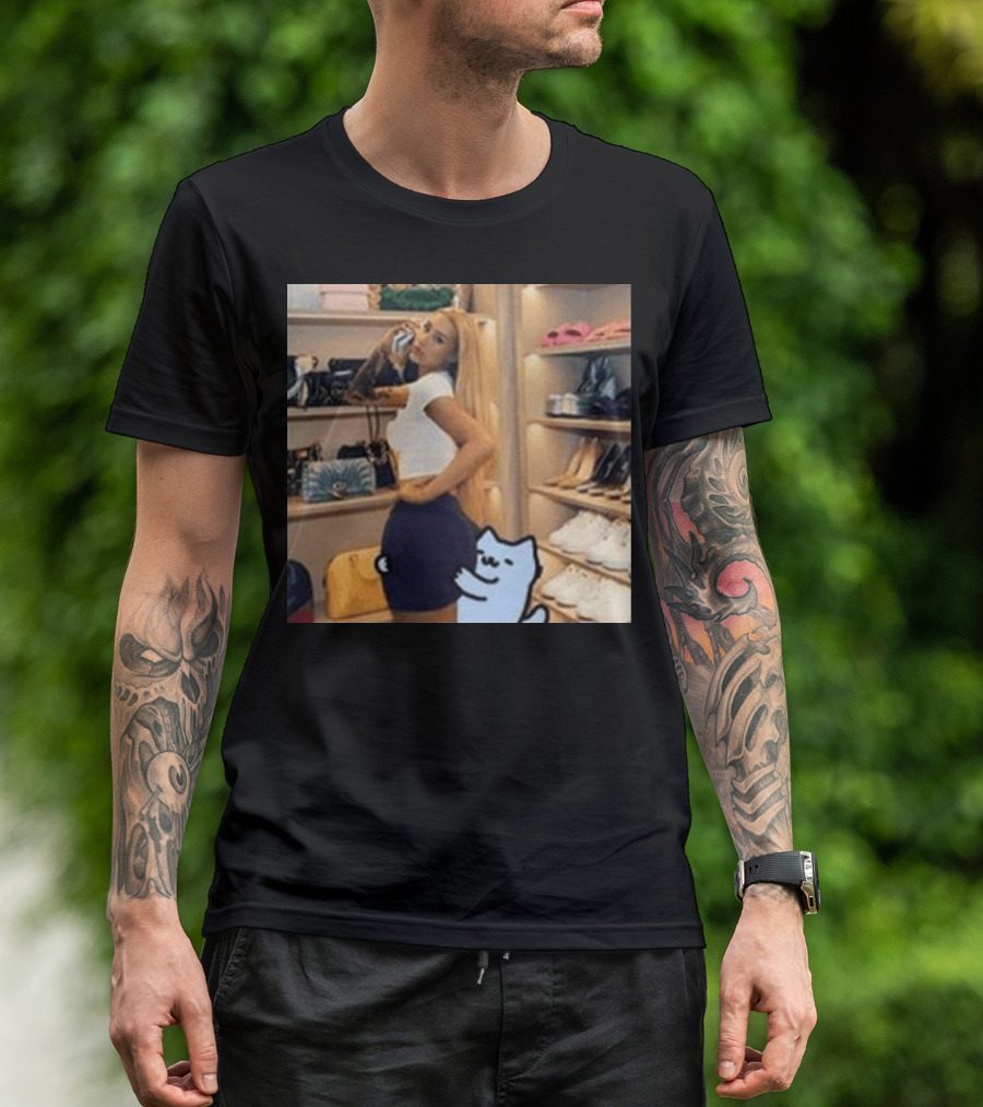 Silly Nub Cat Meme Iggy Azalea Fashion Culture T-Shirt