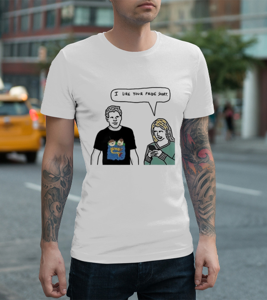 I Like Your Pride Shirt Lion and Monkeys by Water Speak Bubble T-Shirt