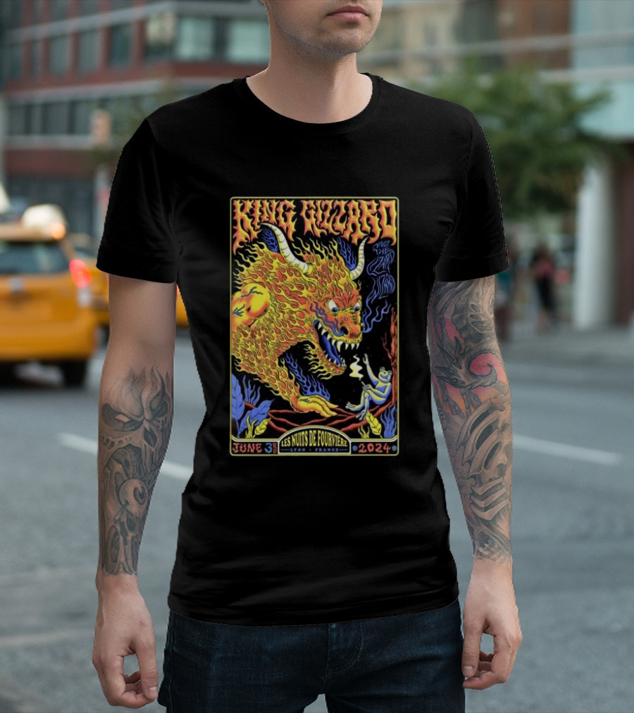 King Gizzard Les Nuits de Fourvière June 3 2024 Lyon France T-Shirt