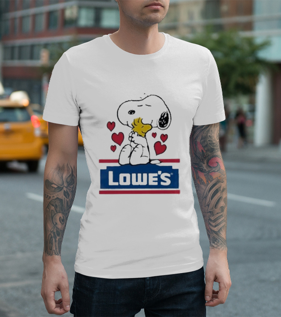 Snoopy Woodstock Hearts Lowe's Embrace T-Shirt