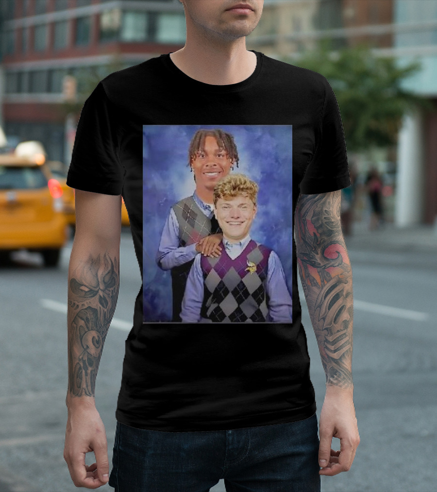 Step Brothers Justin Jefferson JJ McCarthy Minnesota Vikings T-Shirt