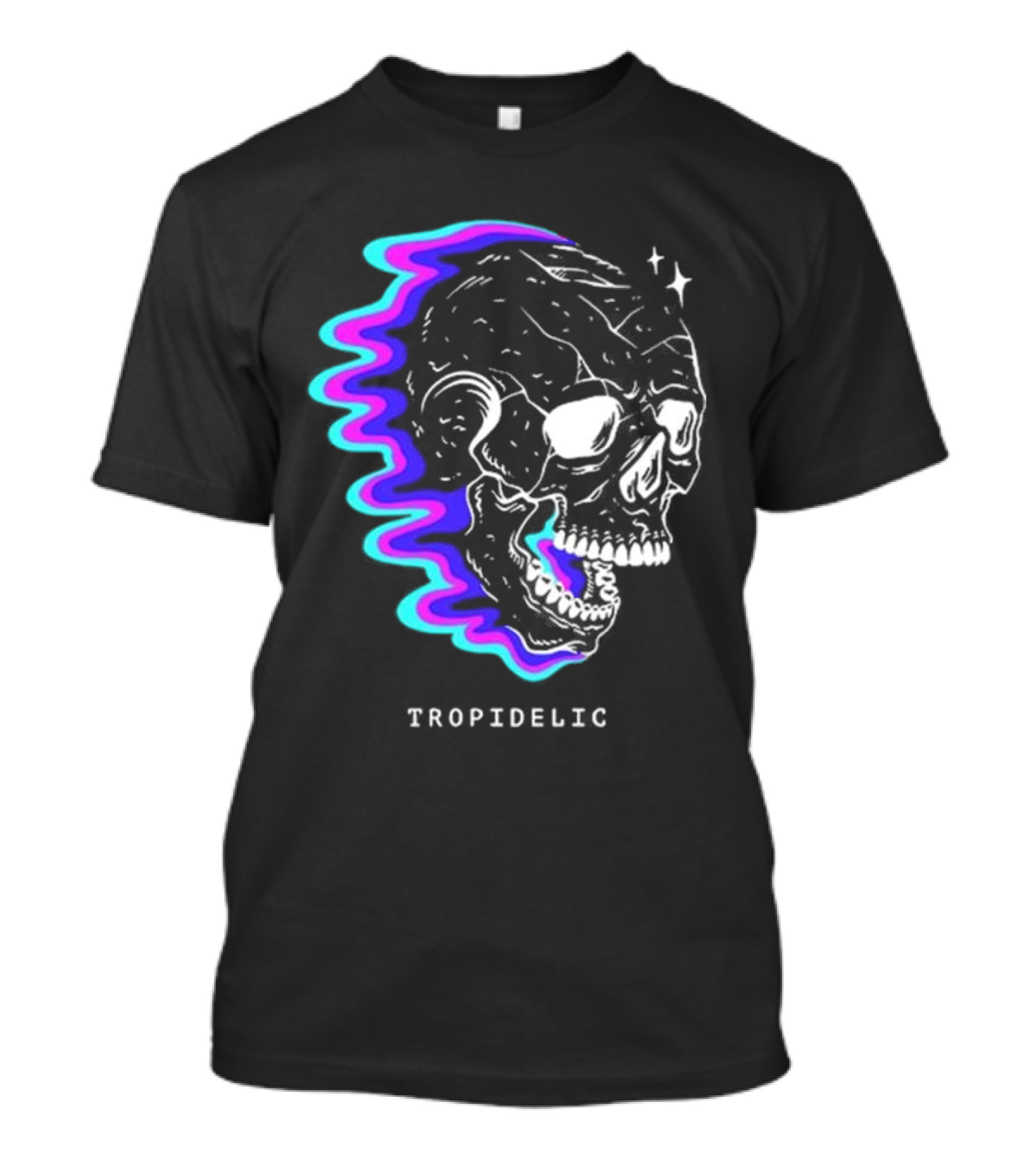 Tropidelic Psychedelic Skull Tour 24 Vibrant Cosmic T-Shirt