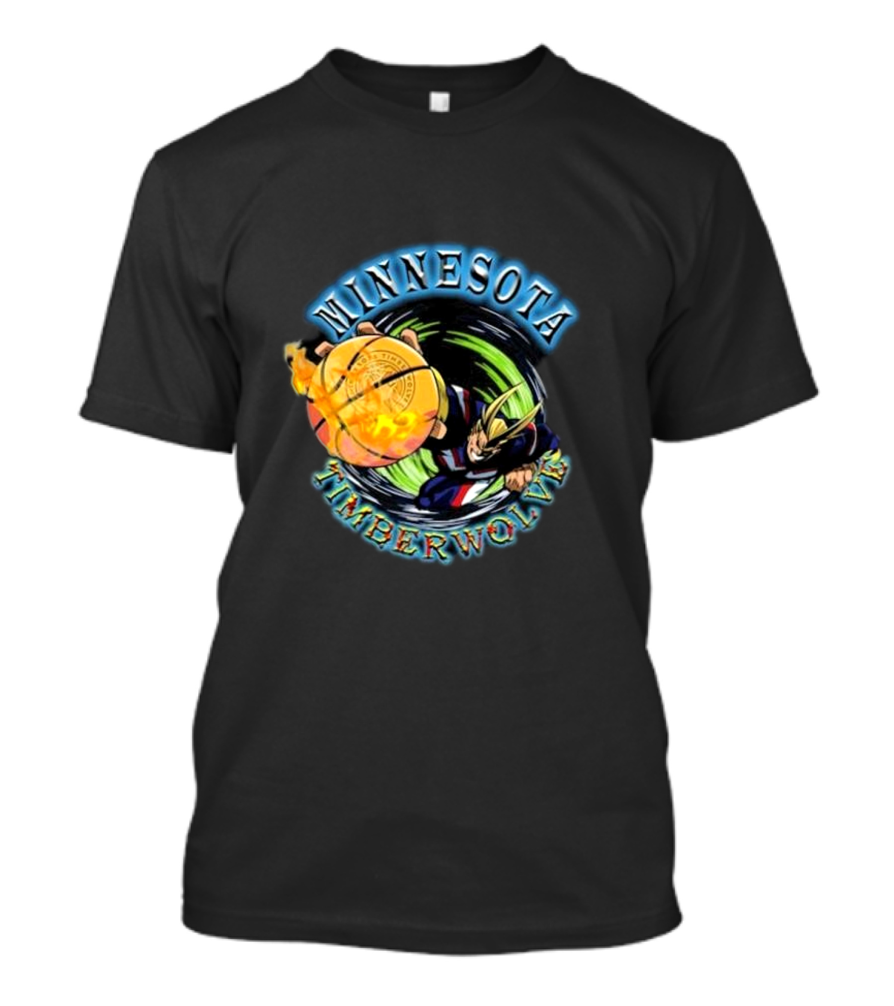 Minnesota Timberwolves NBA X My Hero Academia All Might Smash Champions T-Shirt