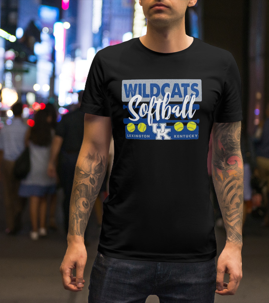 Wildcats Softball Kentucky Lexington UK Bats And Balls T-Shirt