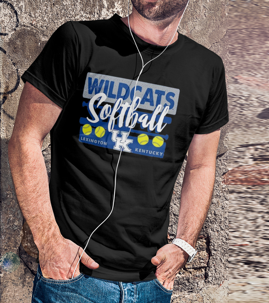 Wildcats Softball Kentucky Lexington UK Bats And Balls T-Shirt