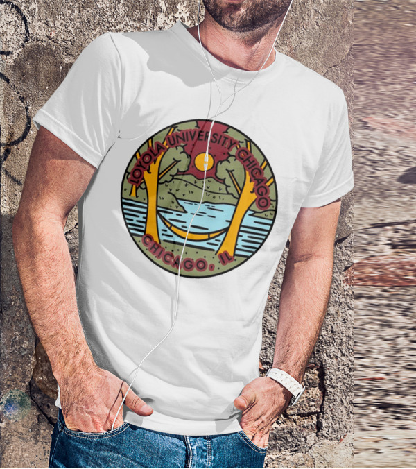 Loyola University Chicago IL Scenic Landscape Ramblers Comfort Colors T-Shirt