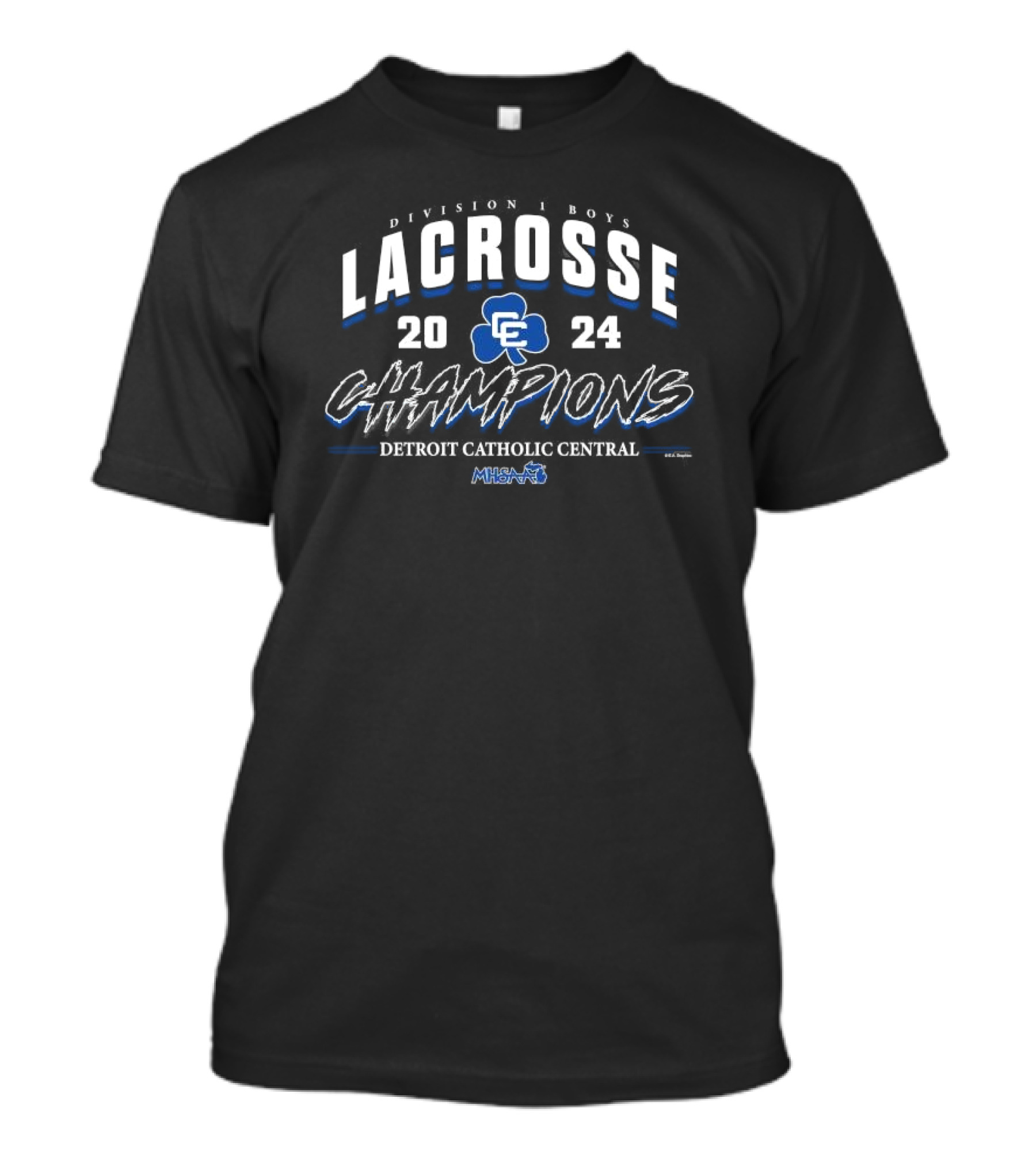 Detroit Catholic Central MHSAA Division 1 Boys Lacrosse 2024 Champions T-Shirt