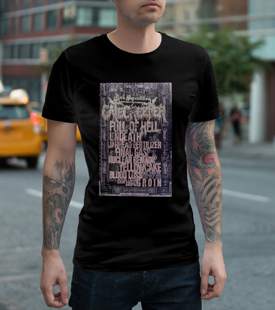 Gatecreeper Full of Hell Undeath Live at Nile Theater Mesa AZ June 8 2024 Dark Descent Records Death Metal Event T-Shirt