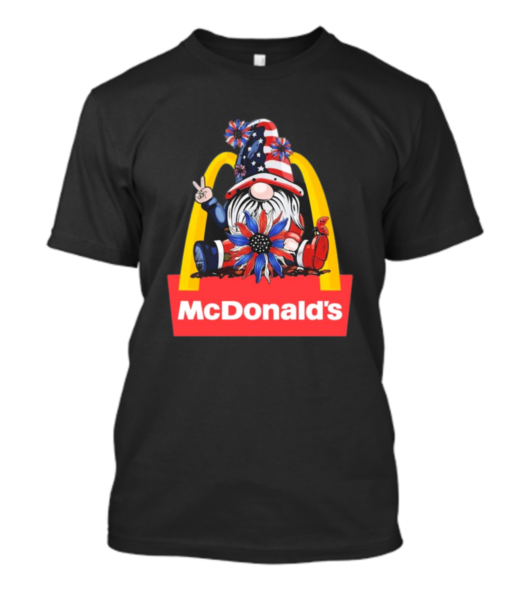 Gnomes McDonald’s Patriotic 4th Of July USA Flag T-Shirt
