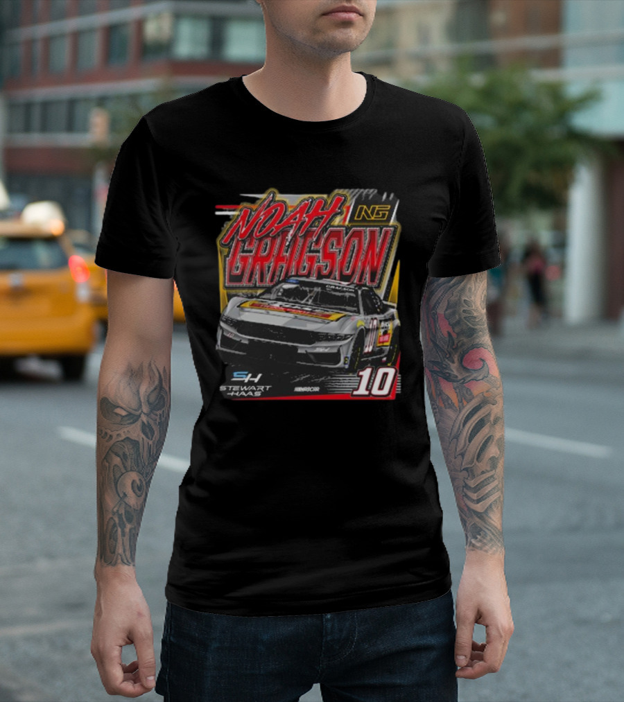Noah Gragson 2024 Stewart-Haas Racing 10 Car Design With Rush Truck Centers Branding T-Shirt
