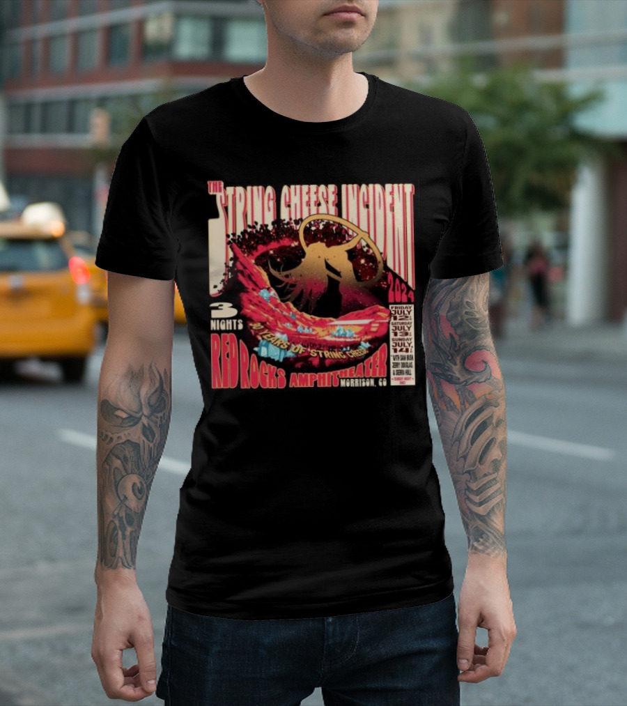 The String Cheese Incident 30 Years of String Cheese 3 Nights Red Rocks Amphitheater Morrison CO July T-Shirt