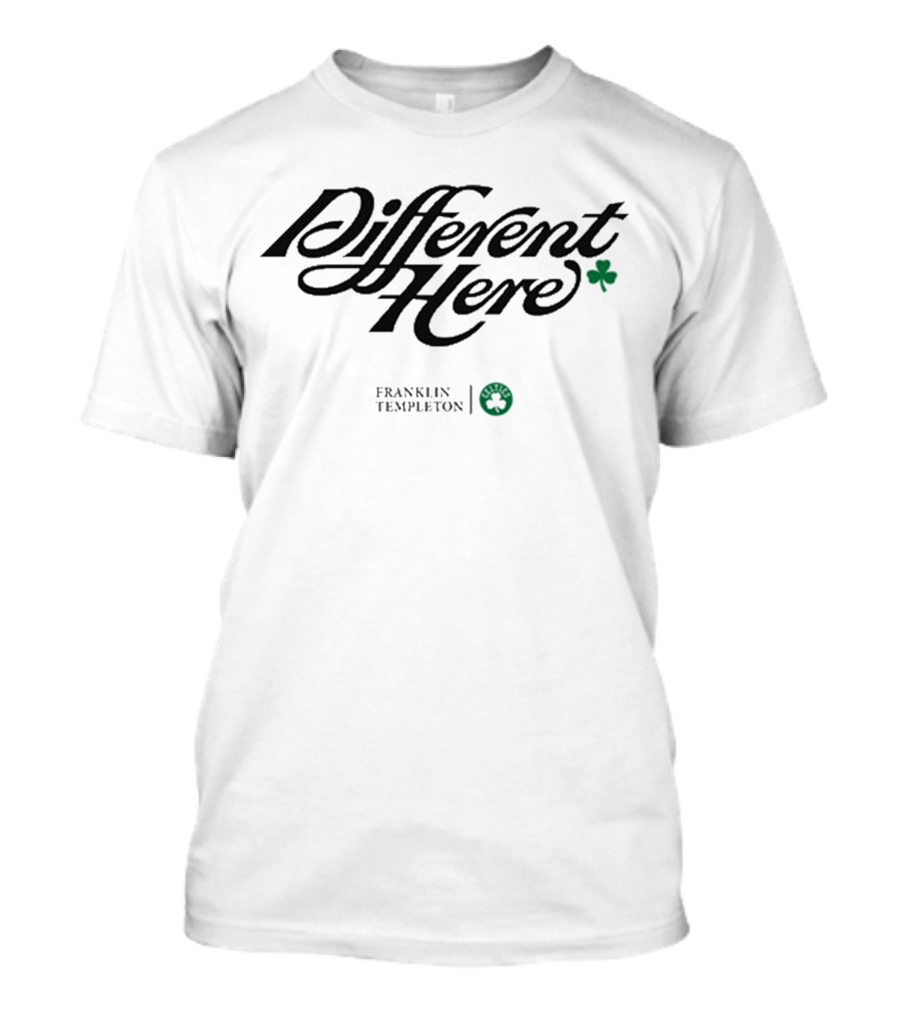 Different Here Franklin Templeton Boston Celtics Shamrock T-Shirt