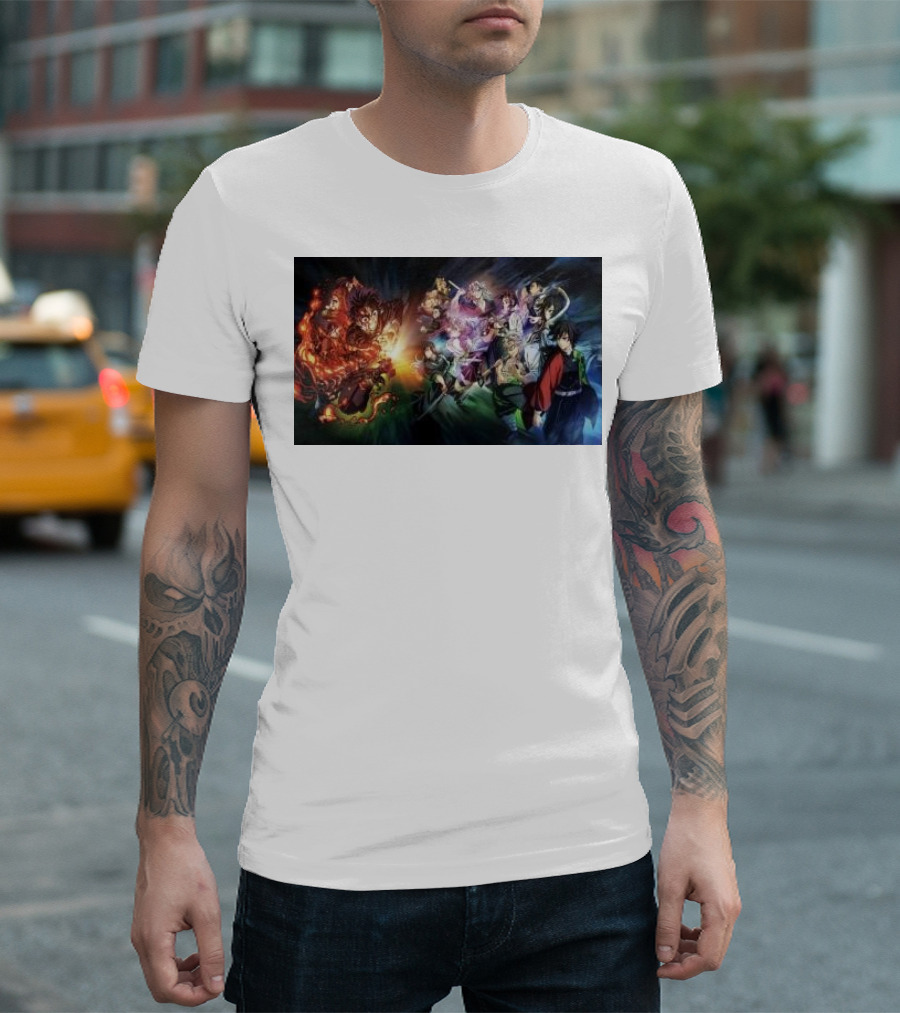 Demon Slayer Kimetsu no Yaiba Epic Hashira Training Battle Scene T-Shirt
