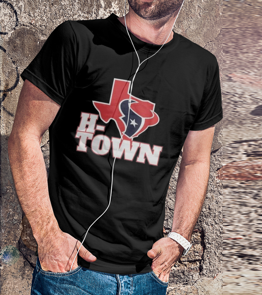 Houston Texans H-Town Texas Outline T-Shirt