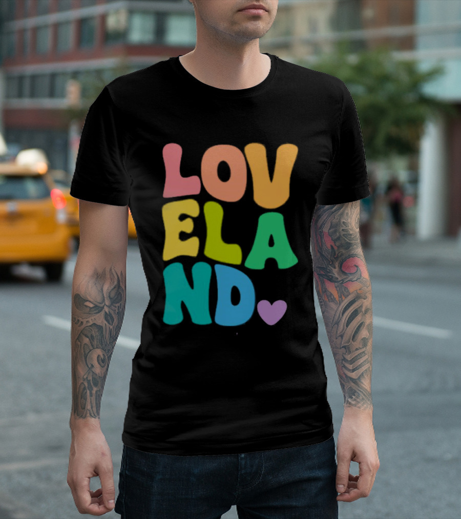 Loveland Rainbow Letters With Heart T-Shirt
