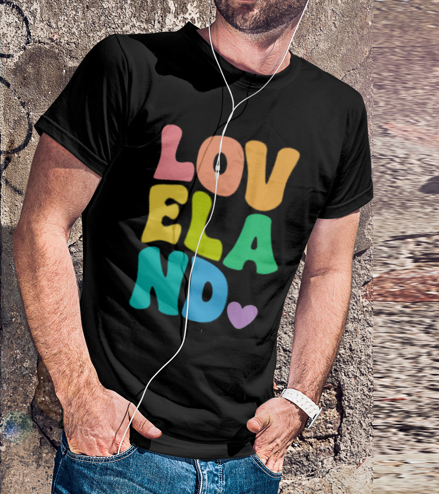Loveland Rainbow Letters With Heart T-Shirt