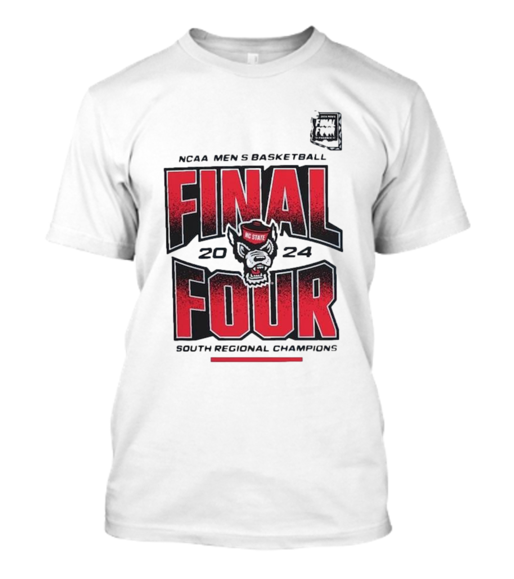 NC State Wolfpack NCAA Men’s Basketball 2024 Final Four South Regional Champions T-Shirt