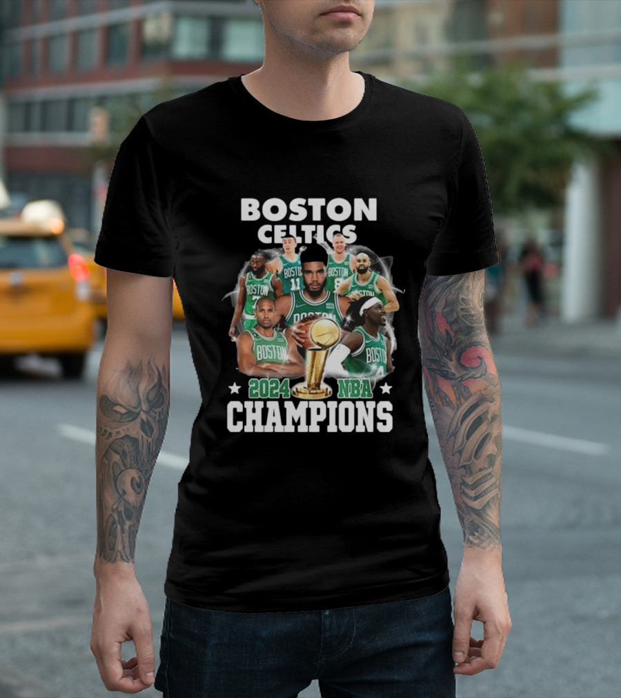 Boston Celtics 2024 NBA Champions 18 Times Team Victory T-Shirt
