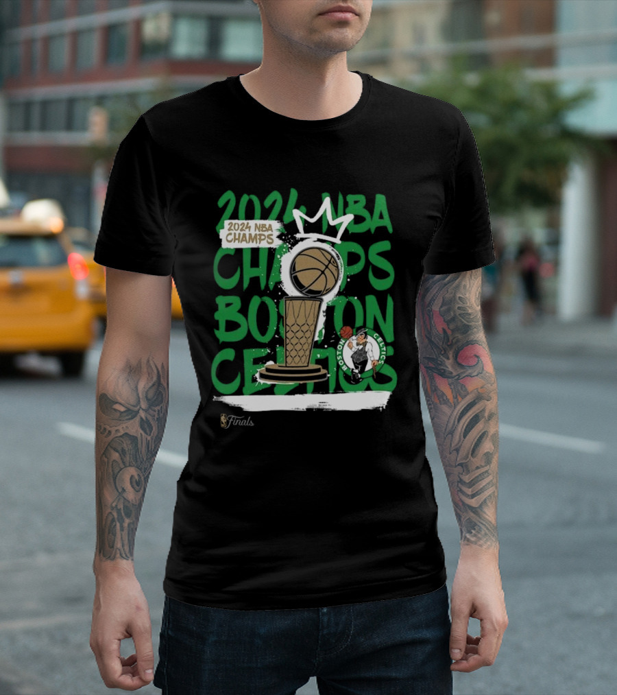 Boston Celtics 2024 NBA Champs Finals Trophy King of the Court T-Shirt