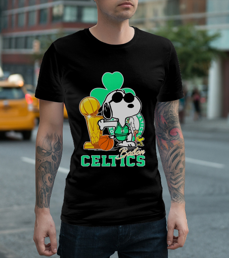 Snoopy Peanuts Boston Celtics NBA Finals Champions T-Shirt