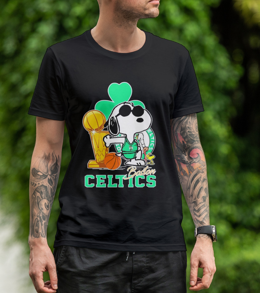 Snoopy Peanuts Boston Celtics NBA Finals Champions T-Shirt