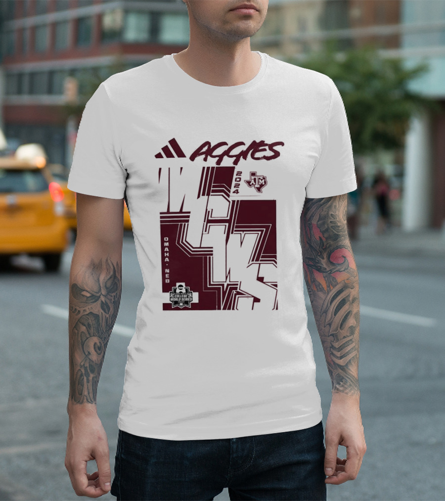 Texas Aggies 2024 College World Series Omaha Baseball Championship T-Shirt