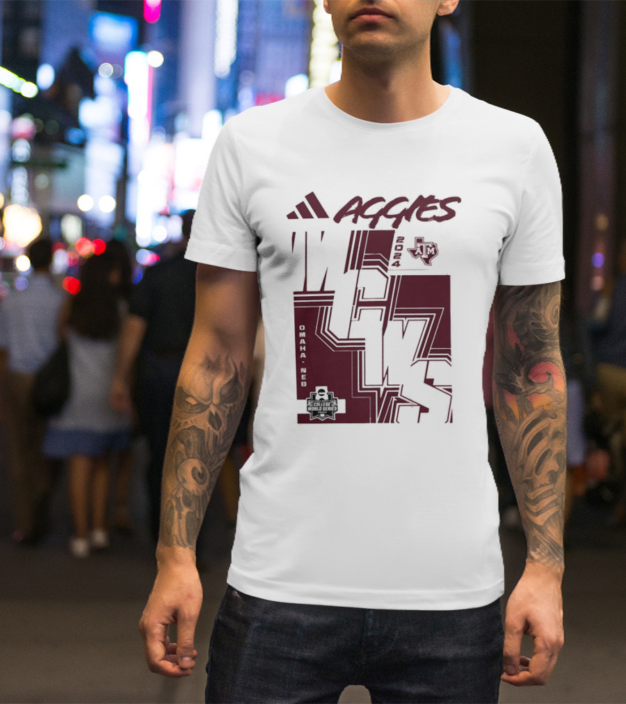 Texas Aggies 2024 College World Series Omaha Baseball Championship T-Shirt