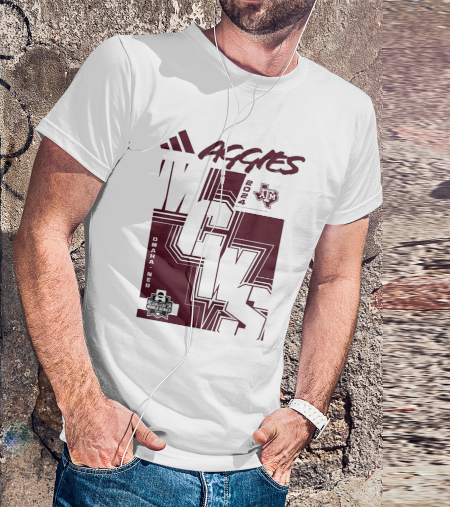 Texas Aggies 2024 College World Series Omaha Baseball Championship T-Shirt