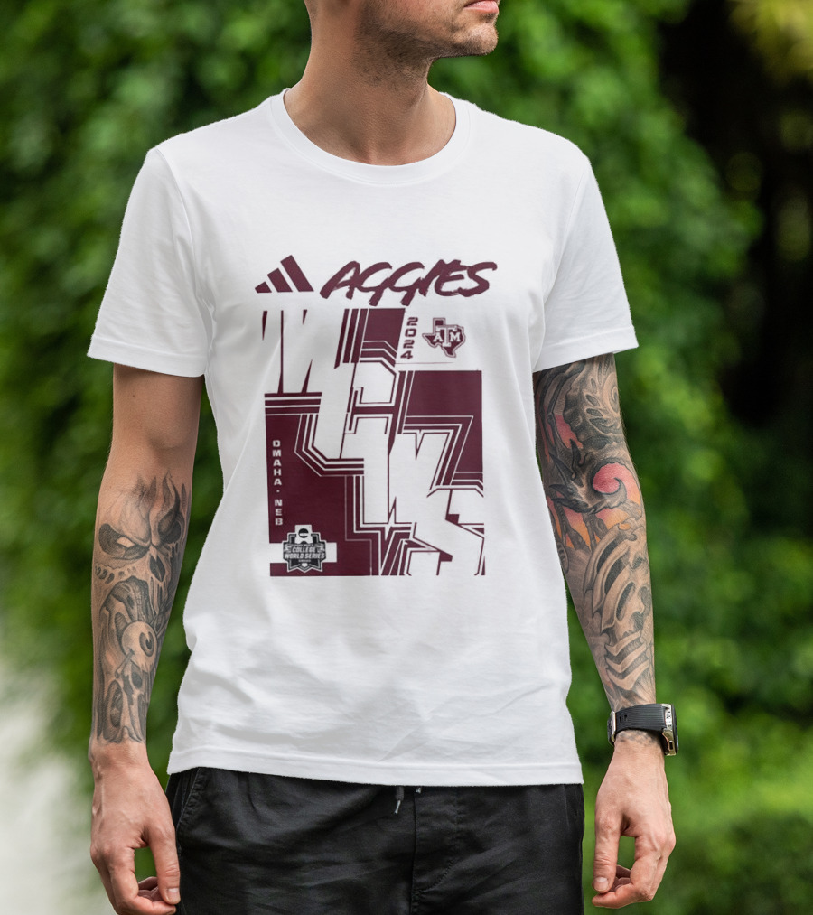 Texas Aggies 2024 College World Series Omaha Baseball Championship T-Shirt