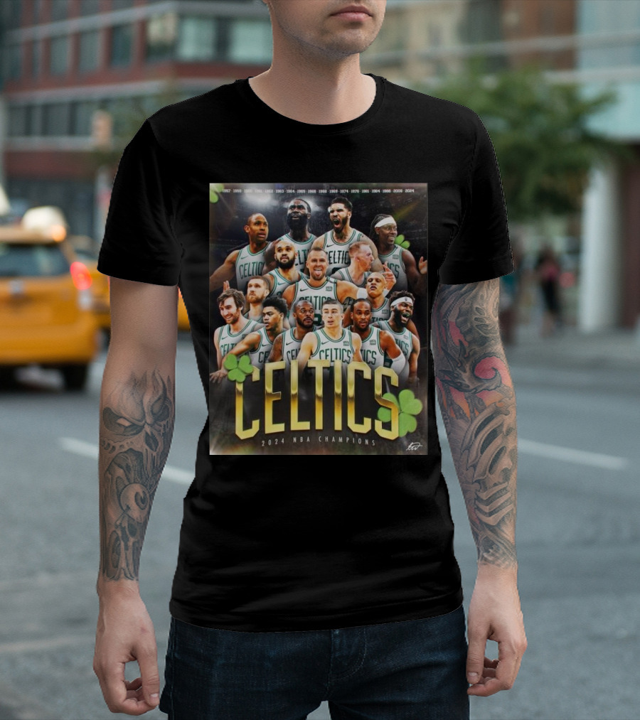 Celtics 2024 NBA Champions Banner 18 T-Shirt