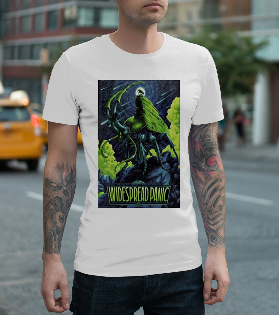 Widespread Panic June 21-23 2024 Red Rocks Amphitheatre Morrison CO Insect Creature and Rider T-Shirt