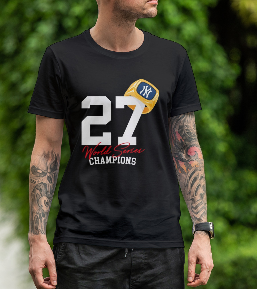 World Series Champions 27 New York Yankees Ring T-Shirt