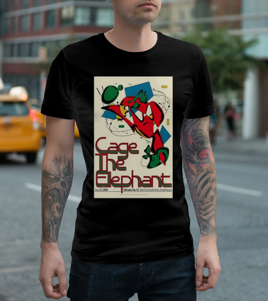 Cage The Elephant Salt Lake City Utah First Credit Union Amphitheatre June 20 T-Shirt