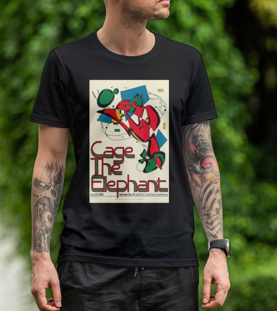 Cage The Elephant Salt Lake City Utah First Credit Union Amphitheatre June 20 T-Shirt