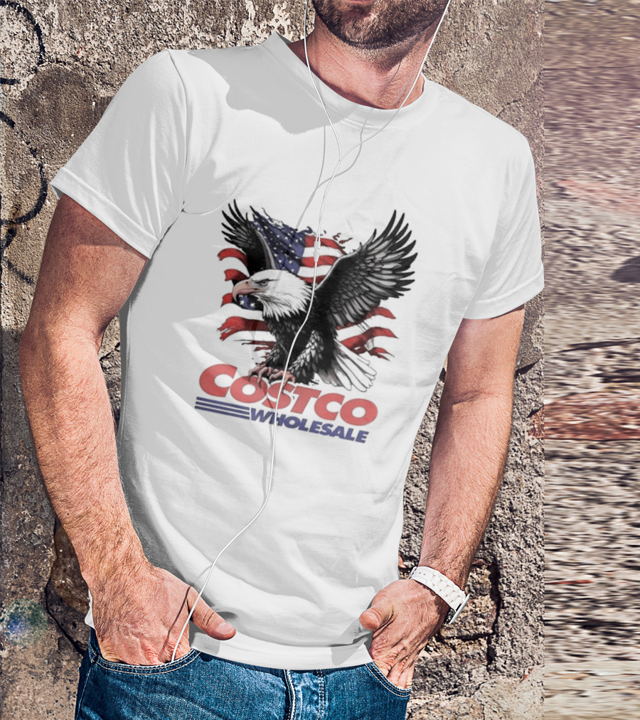 Costco Wholesale American Flag Eagle T-Shirt