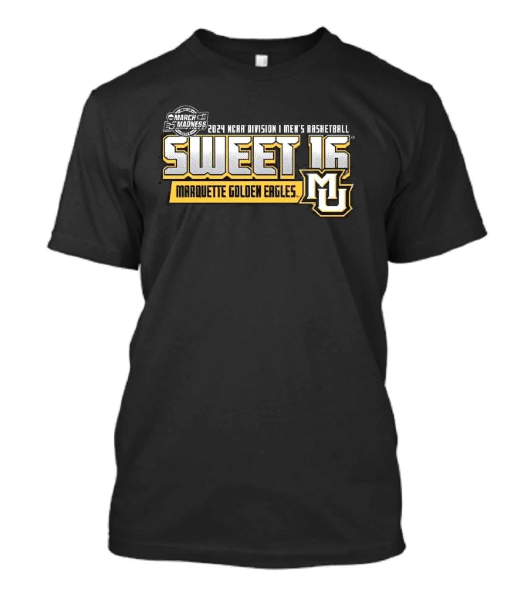 March Madness 2024 NCAA Division I Men’s Basketball Sweet 16 Marquette Golden Eagles MU T-Shirt