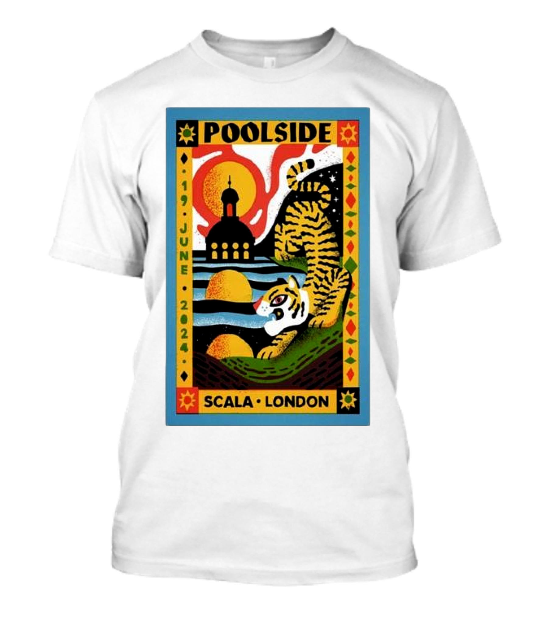 Poolside June 19 2024 Scala London Tiger T-Shirt