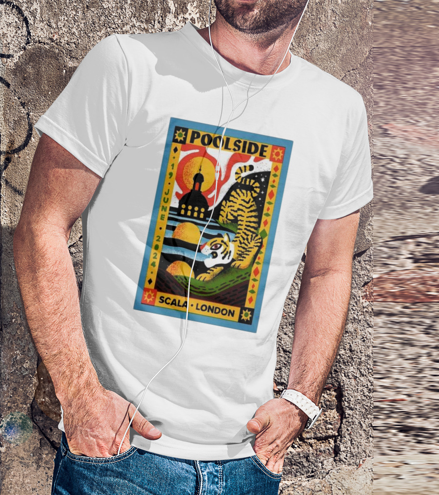 Poolside June 19 2024 Scala London Tiger T-Shirt