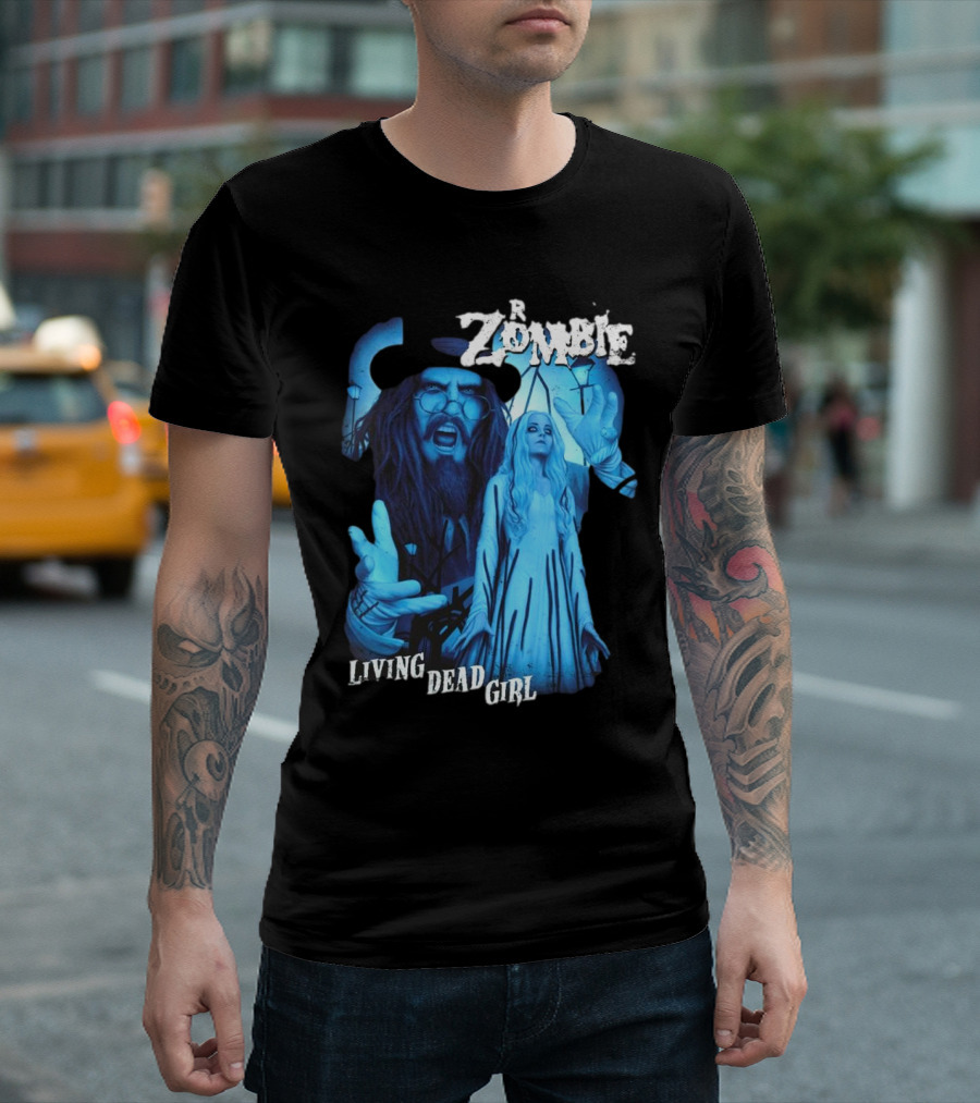Rob Zombie Living Dead Girl Blue Gothic Horror T-Shirt