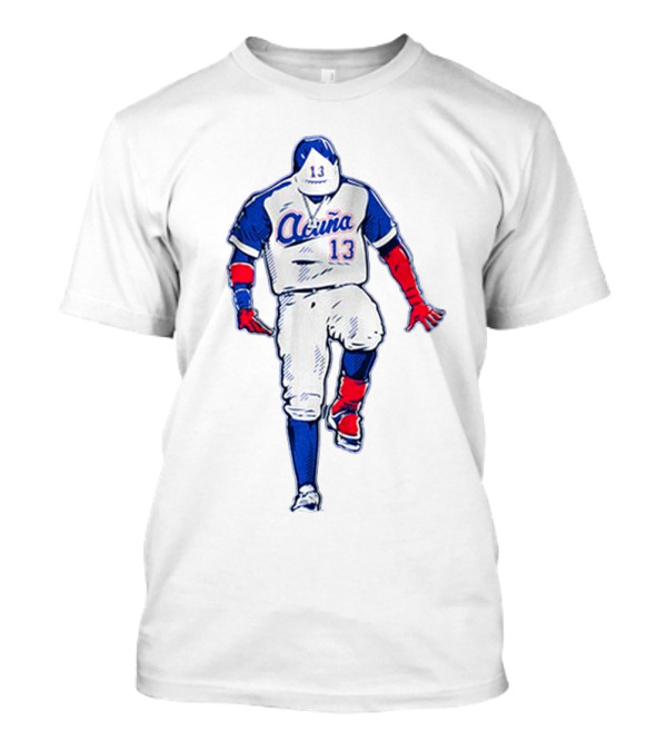 Ronald Acuña Jr. Number 13 Bold Pose Signature T-Shirt