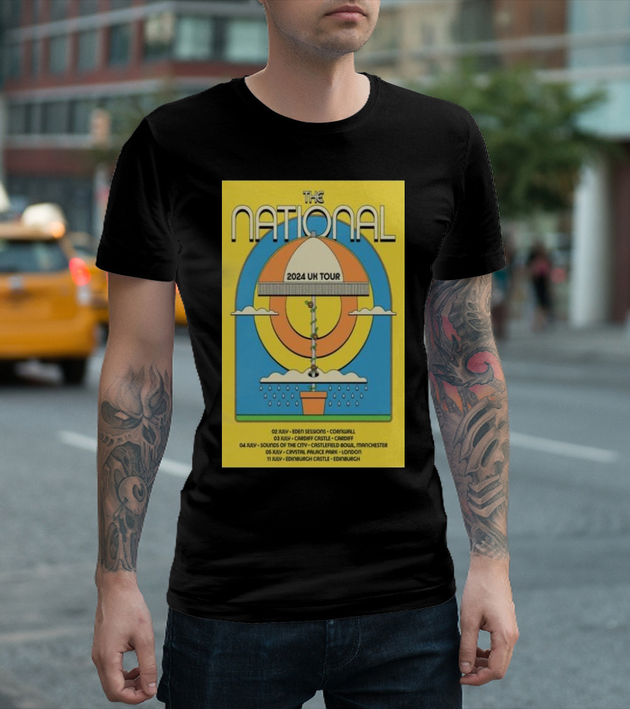 The National 2024 UK Tour Eden Sessions Cardiff Manchester London Edinburgh T-Shirt