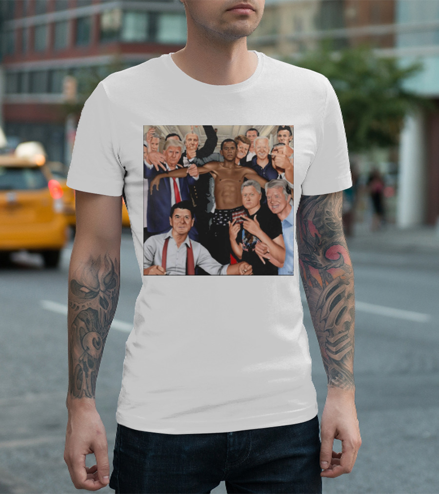 The Wright Artist Glory Boyz U.S. Political Leaders Group Photo T-Shirt