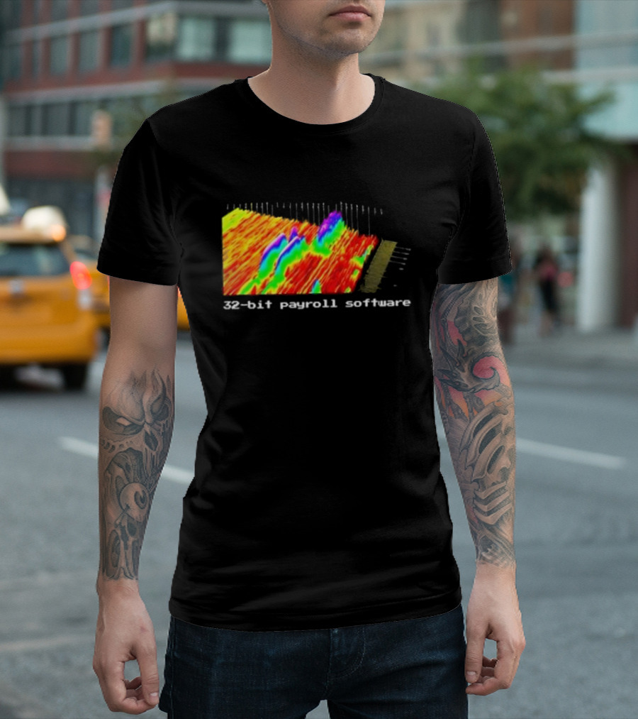 Ayush S Joinwarp 32-Bit Payroll Software Rainbow Spectrum Visualization T-Shirt