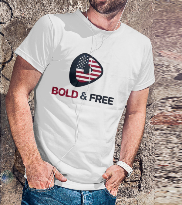 Bold And Free USA Rick Racela Flag T-Shirt