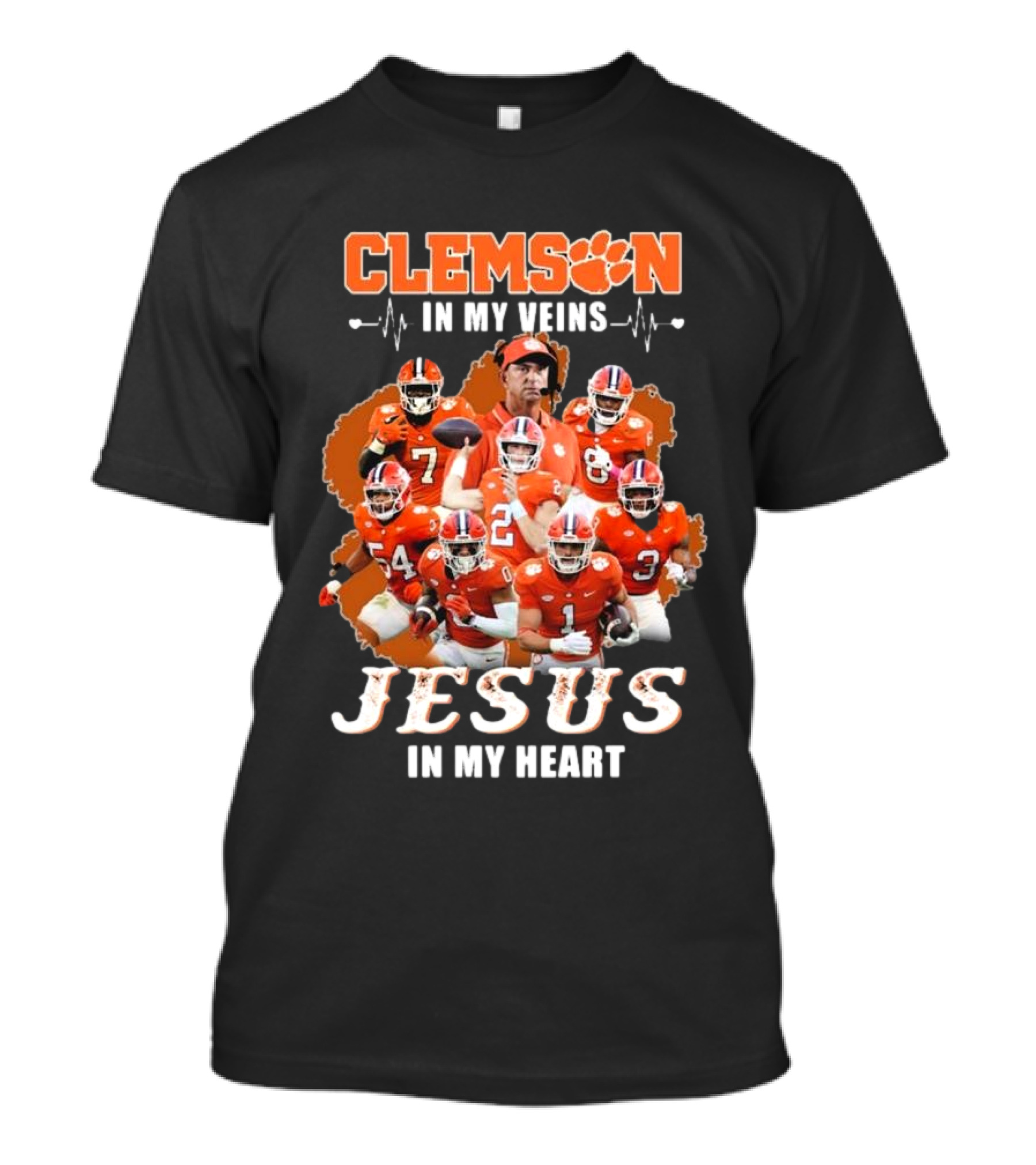 Clemson Tigers Passion Jesus Faith Football Team Players T-Shirt