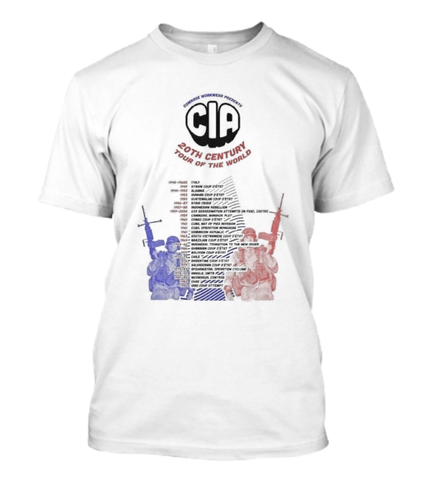 CIA Covert Operations 20th Century World Tour Never Forget T-Shirt