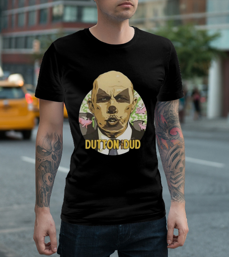 Dutton The Dud James Hillier Dutton Pigs Fly Caricature T-Shirt