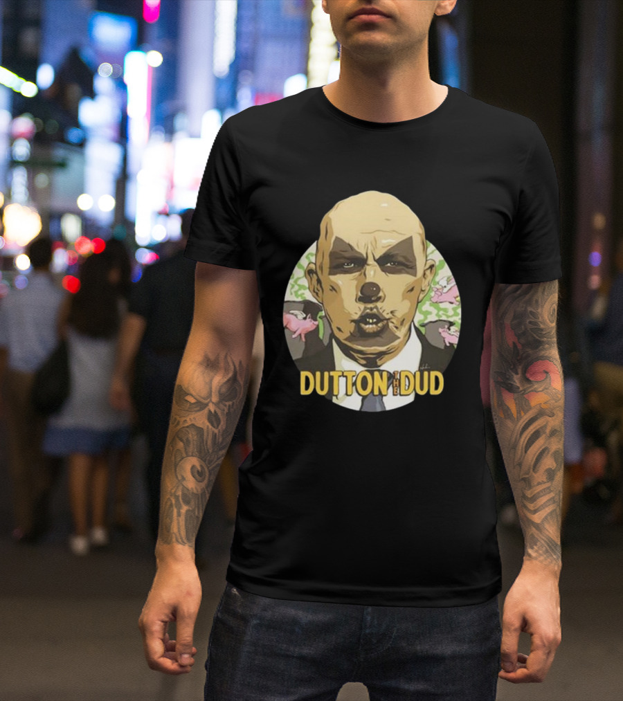Dutton The Dud James Hillier Dutton Pigs Fly Caricature T-Shirt