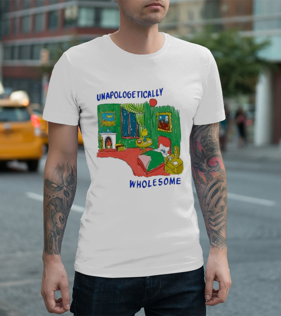 Unapologetically Wholesome Cozy Bedroom Scene T-Shirt
