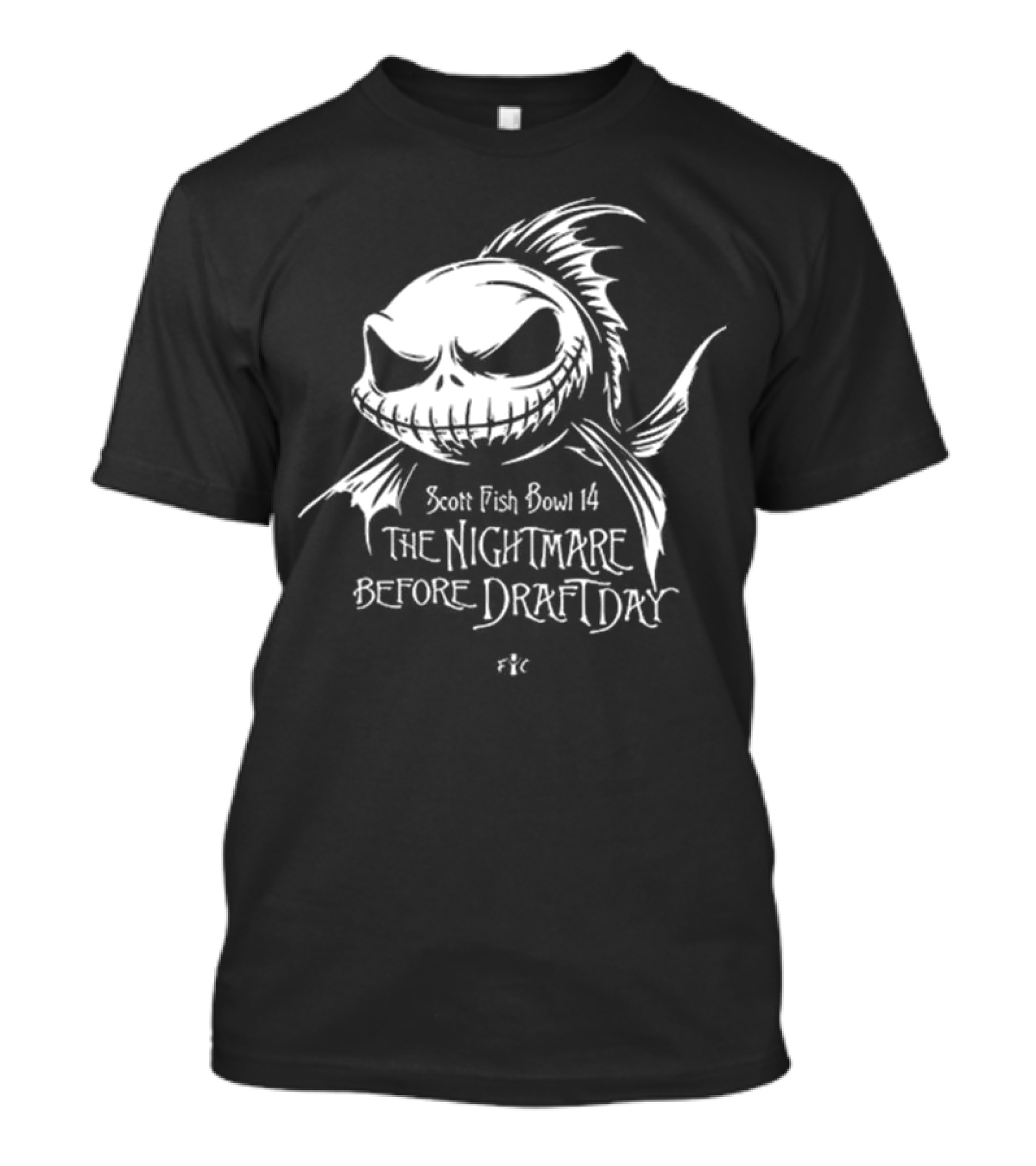 Scott Fish Bowl 14 The Nightmare Before Draft Day Jack Skellington Sketch T-Shirt